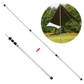 2.3M Aluminum Alloy Tent Pole Telescoping Tent Support Rods Beach Shelter Tarp Awning Pole for Picnic Hiking Camping Equipment