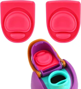 2pcs Water Bottle Top Lid Compatible with Owala FreeSip 24oz 32oz, Sealing Parts Replacement Stopper Silicone Plug Accessories for Owala Free Sip 19/24/32/40oz Seal Gasket Bottle Cap Mouth (Carmine)
