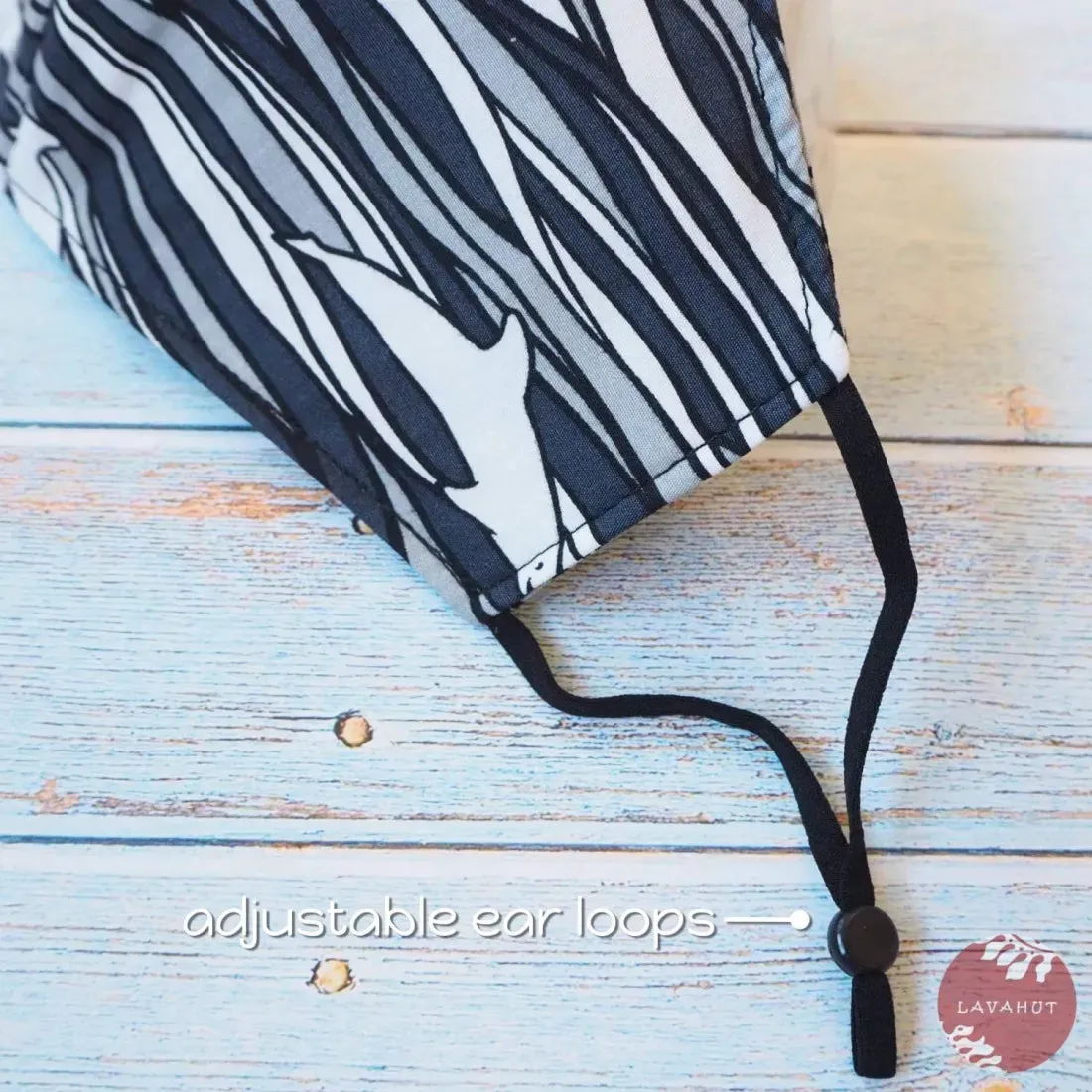 Adjustable   Filter Pocket • Grey Dolphin Sea Wave