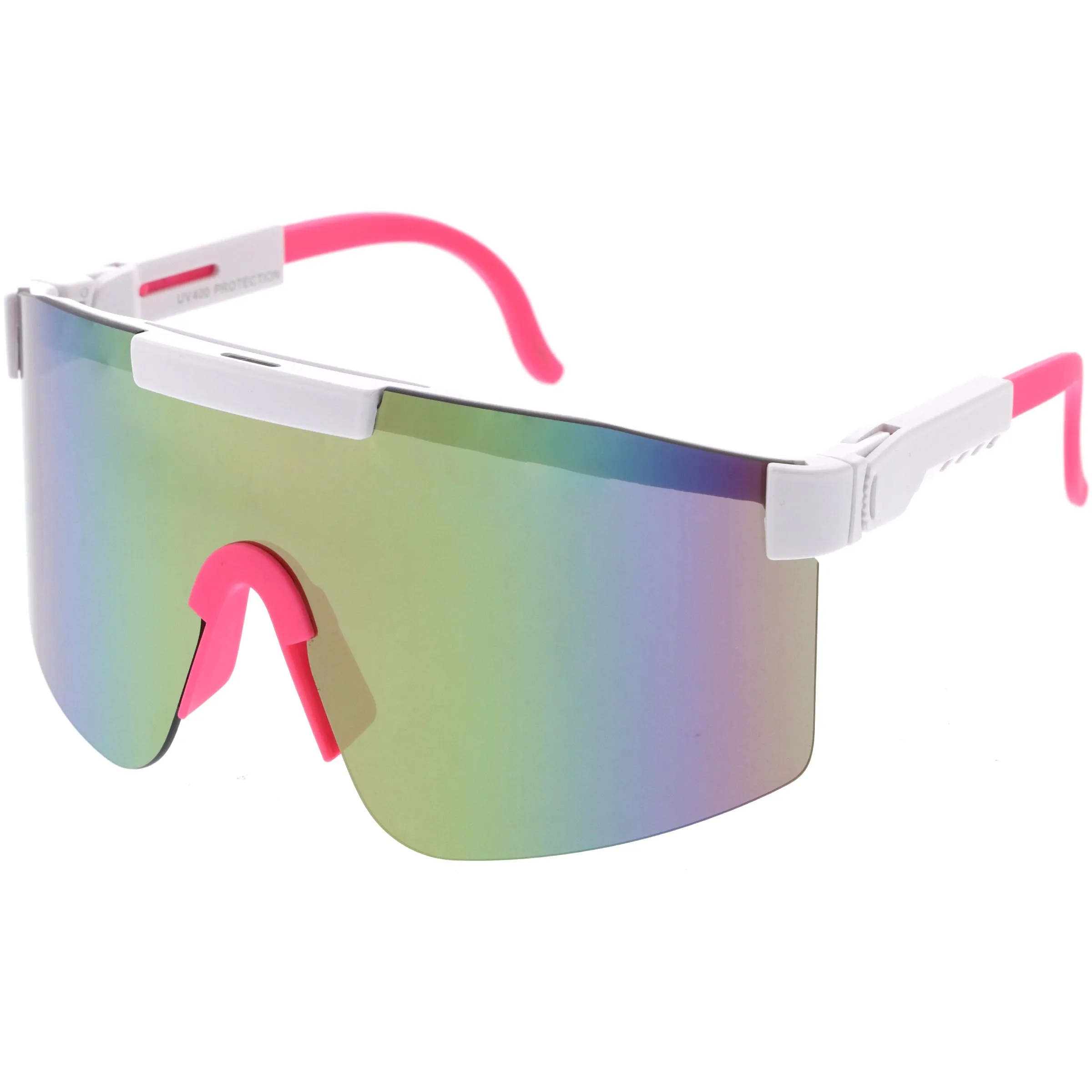 Adjustable Futuristic Side Panel Cyberpunk Monoblock Shield Sunglasses D266