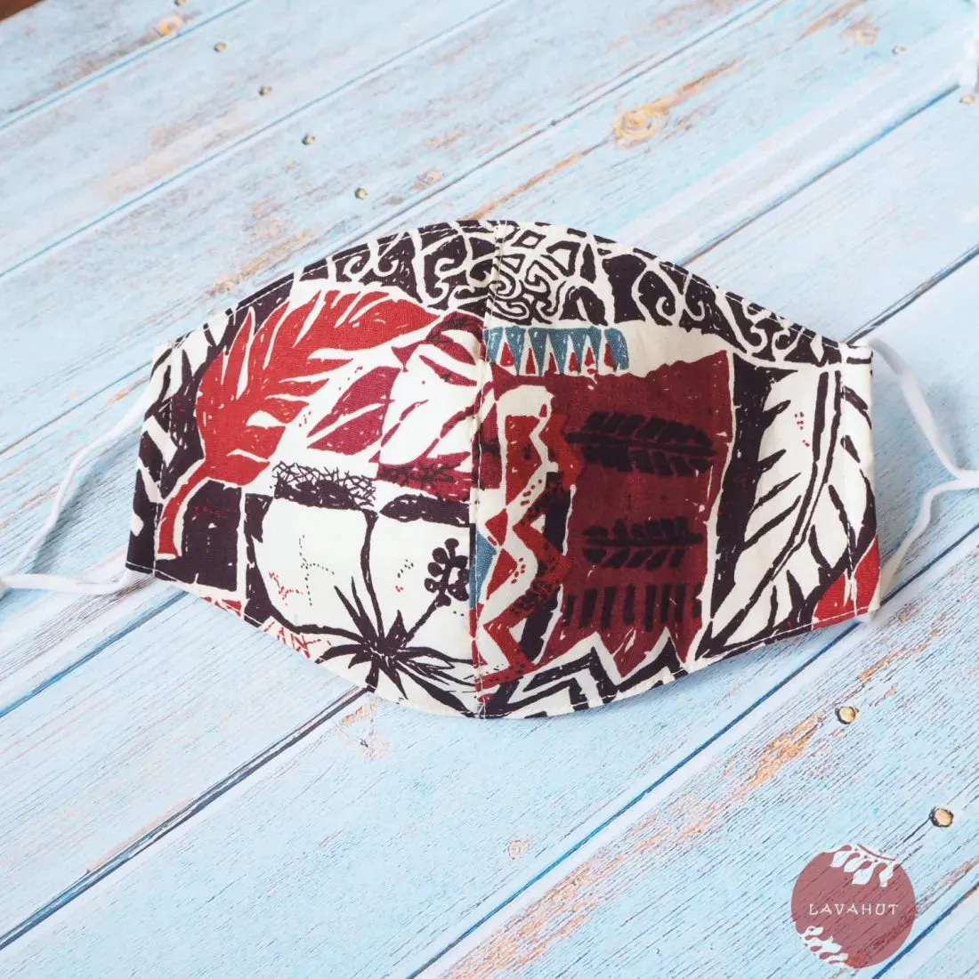 Adjustable Tropical Face Mask • Brown Old Hawaii