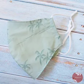 Adjustable Tropical Face Mask • Green Breezy Palms