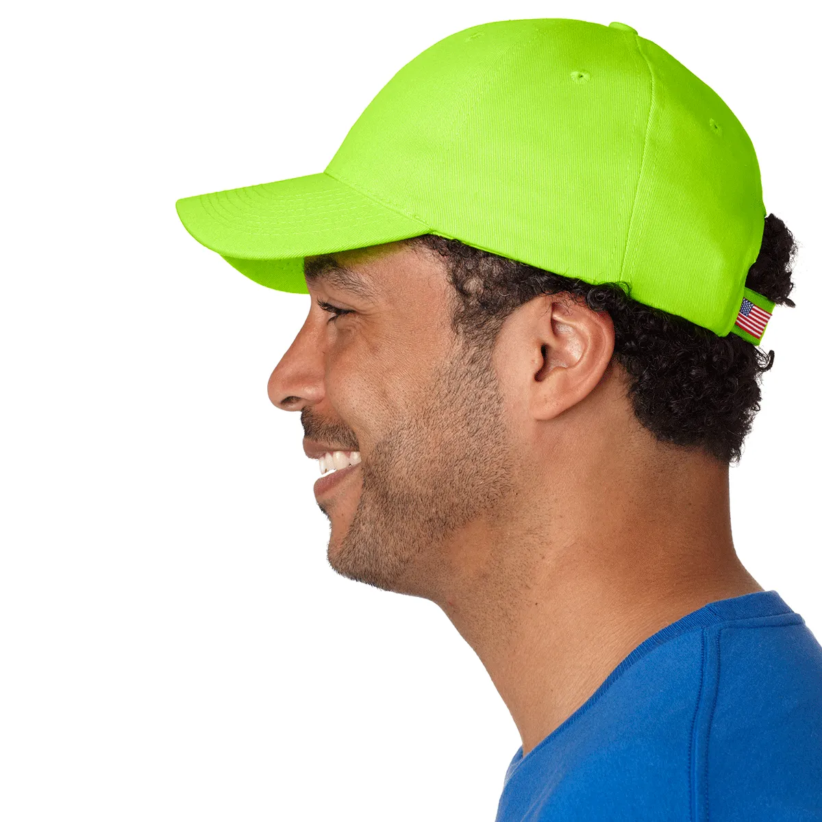 Bayside Lime Green USA Made Structured Cap