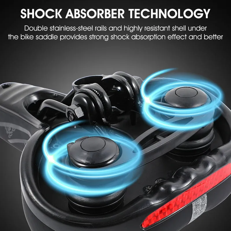 Bicycle Saddle MTB Bike Seat Waterproof Soft Seat Cushion Bike Accessories PVC Steel Hollow Wide Cycling Saddles