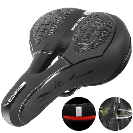 Bicycle Saddle MTB Bike Seat Waterproof Soft Seat Cushion Bike Accessories PVC Steel Hollow Wide Cycling Saddles