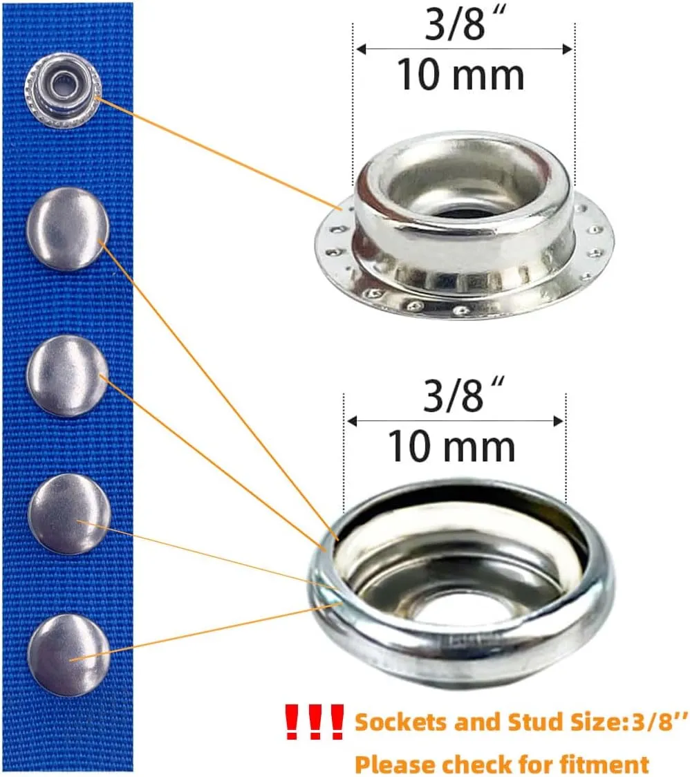 Boat Cover Snap ExtenderBoat Canvas Snap Extender304 Steel Snap Extender,Extension Sizes 1"~4"