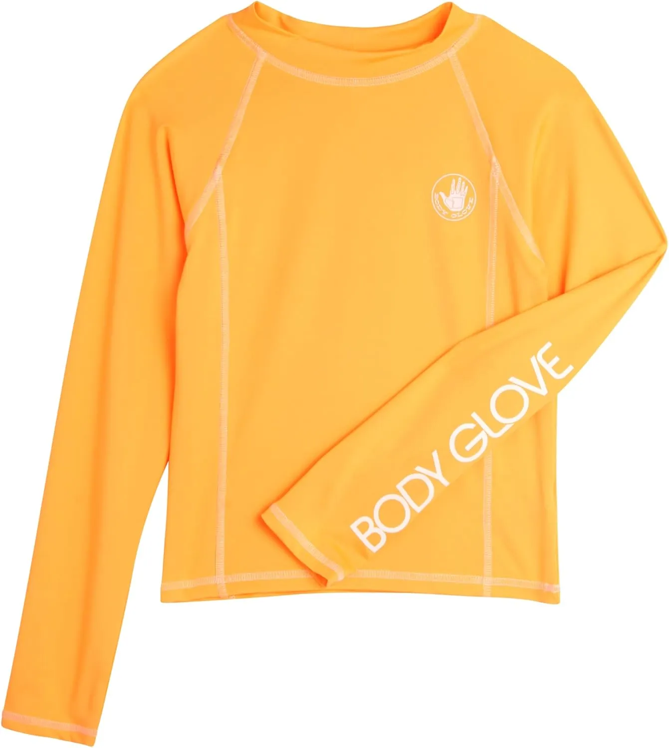 Body Glove Boys Swim Shirt - UPF 50  Sun Protection Quicky Dry Long Sleeve Rash Guard for Boys with Arm Logo (Size: 5-14)
