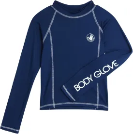 Body Glove Boys Swim Shirt - UPF 50  Sun Protection Quicky Dry Long Sleeve Rash Guard for Boys with Arm Logo (Size: 5-14)