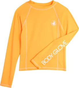 Body Glove Boys Swim Shirt - UPF 50  Sun Protection Quicky Dry Long Sleeve Rash Guard for Boys with Arm Logo (Size: 5-14)