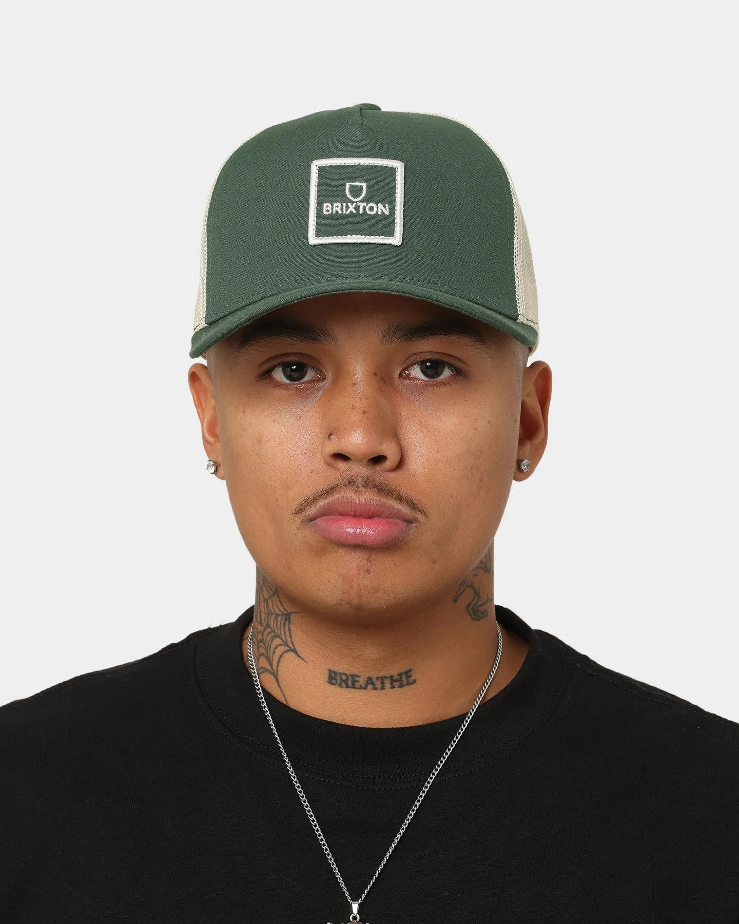 Brixton Alpha Block X C MP Mesh Cap Dark Forest