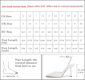 Closed Toe Ankle Strap Heels Women Pumps Pointed Toe Heeled Sandals for Women Stiletto Wedding Dress Shoes