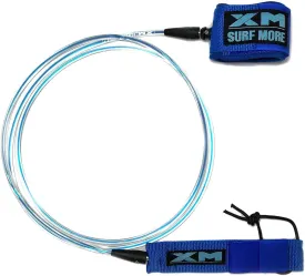 CORE Surfboard Leash 7ft., Color at The Core, Regular Cord Thickness (.270 in.), Choose Length and Color, Key Pocket, Unbreakable Swivels, Detachable Railsaver, Made in USA