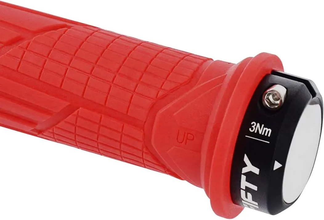 FIFTY-FIFTY Mountain Bike Handlebar Grips, Single Lock-on MTB Grips, Comfortable and Lock On, Non-Slip Bicycle Handle, Fit for All Mountain, Enduro, Downhill