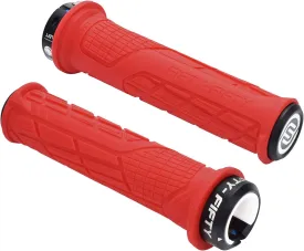 FIFTY-FIFTY Mountain Bike Handlebar Grips, Single Lock-on MTB Grips, Comfortable and Lock On, Non-Slip Bicycle Handle, Fit for All Mountain, Enduro, Downhill