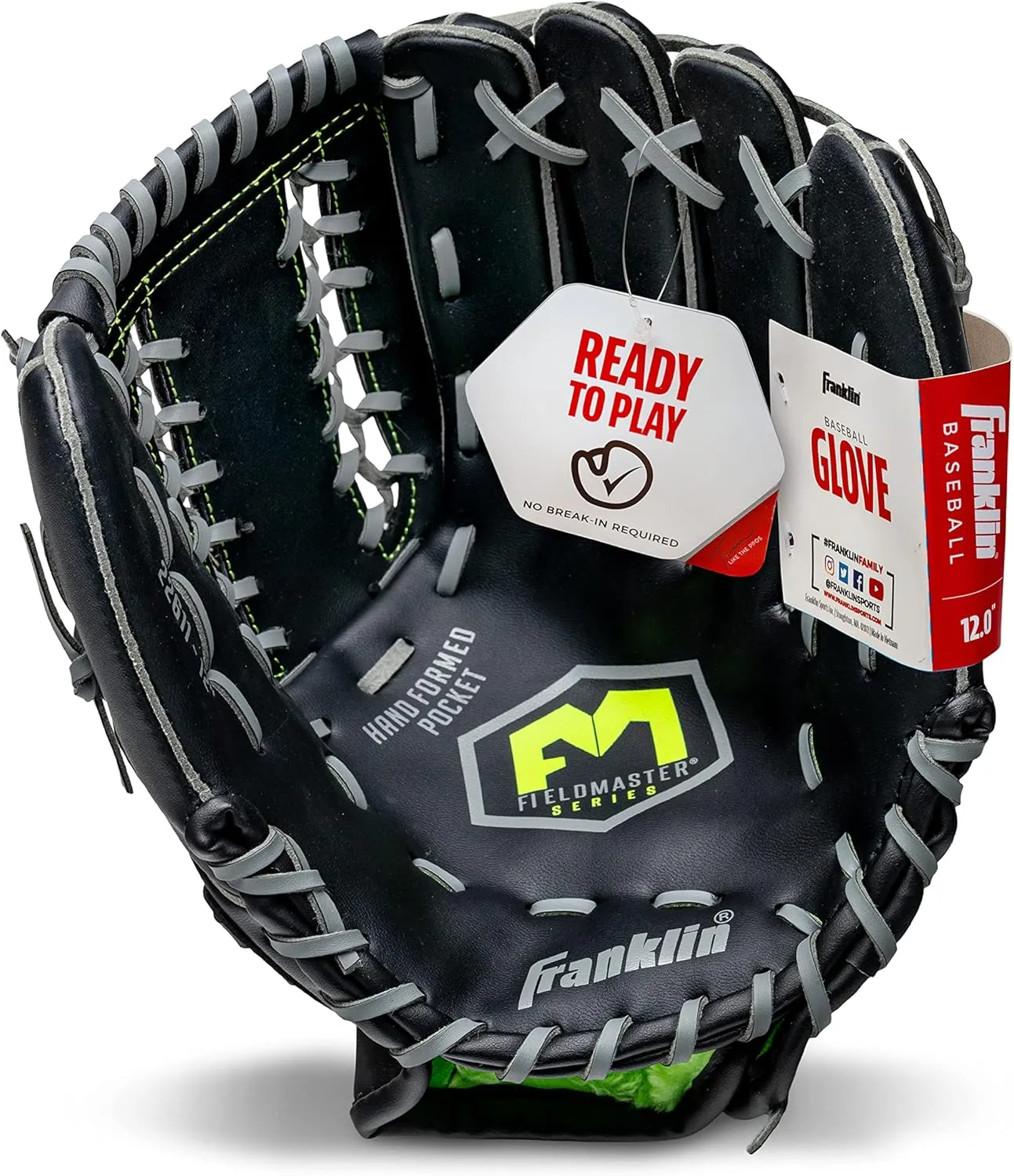 Franklin Sports Baseball   Softball Gloves - Field Master Adult   Youth Baseball   Softball Gloves - Right Hand   Left Hand Gloves - Infield   Outfield Mitts - Multiple Sizes   Colors