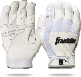 Franklin Sports MLB Baseball Batting Gloves - Shok-Sorb X Batting Gloves for Baseball   Softball - Adult   Youth Padded Non-Sting Batting Glove Pairs - Multiple Colors   Sizes