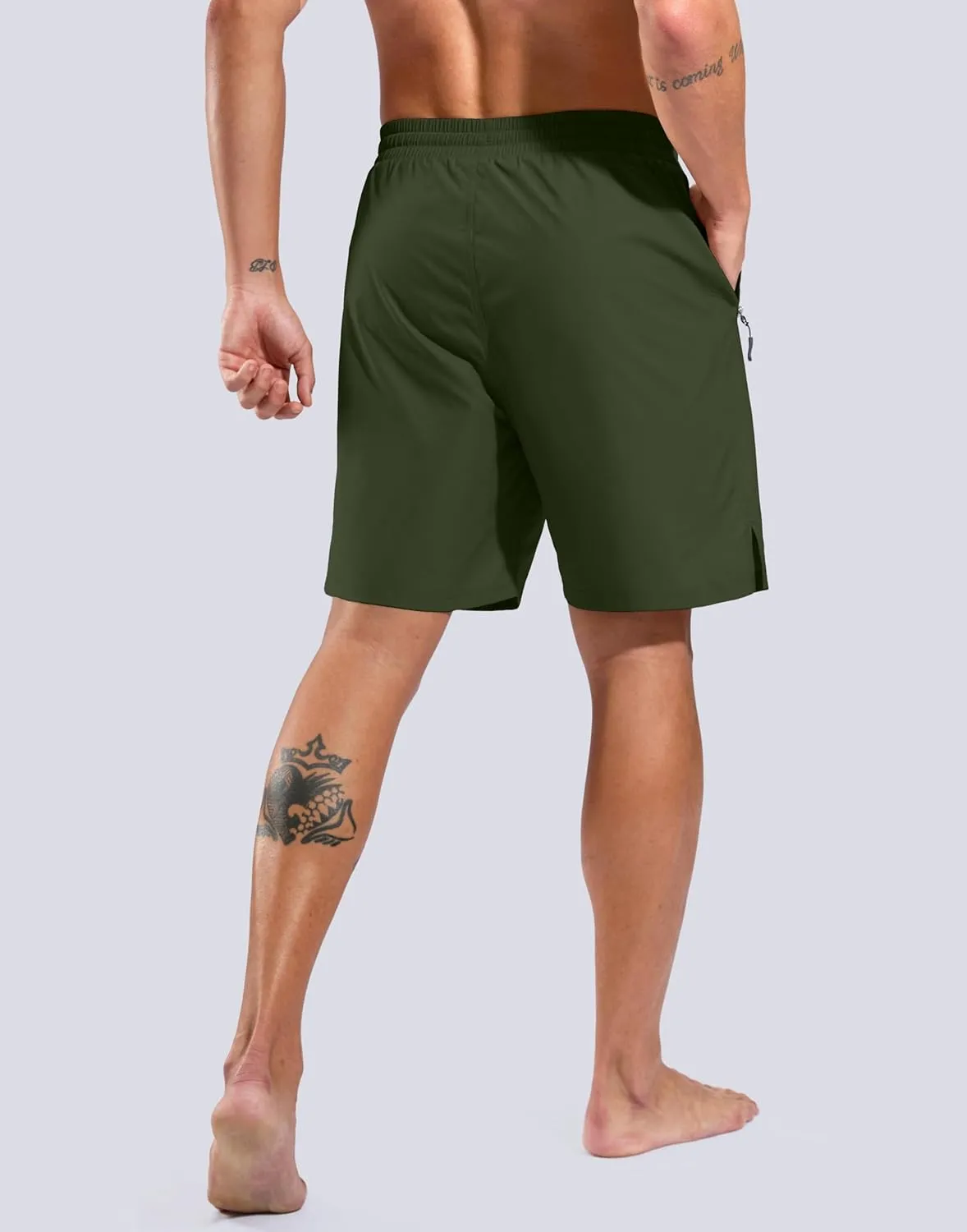 G Gradual Mens Swim Trunks with Compression Liner 7" Quick Dry Board Shorts Swimsuit Bathing Suit for Men with Zipper Pockets