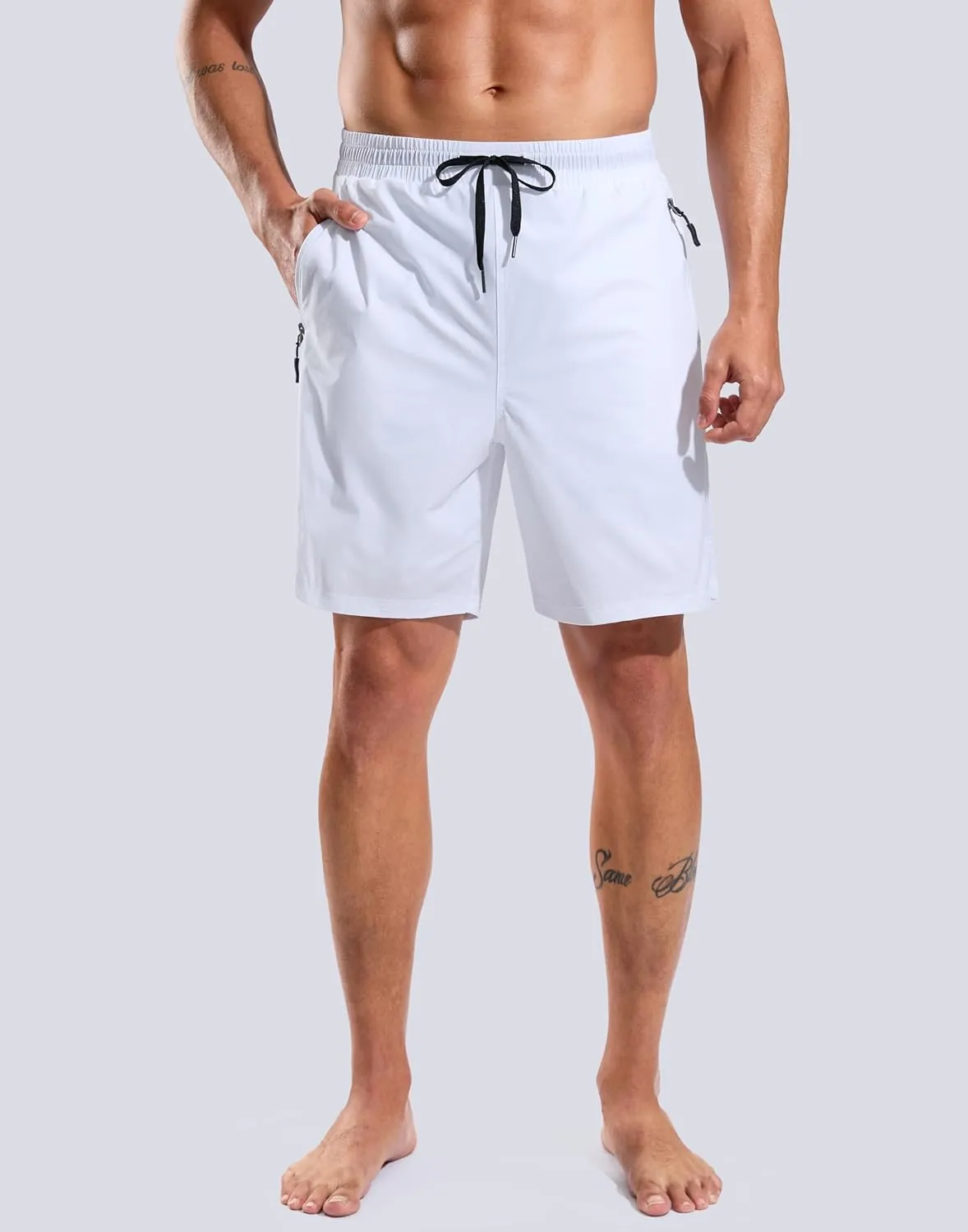 G Gradual Mens Swim Trunks with Compression Liner 7" Quick Dry Board Shorts Swimsuit Bathing Suit for Men with Zipper Pockets