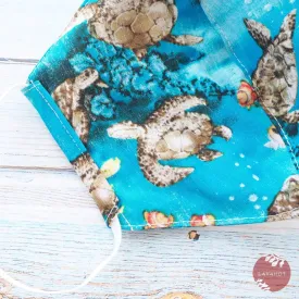 Hawaiian Face Mask • Aqua Honu