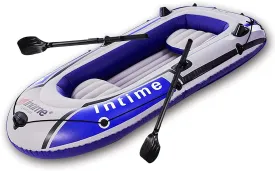 Inflatable Kayak Boat,Inflatable Boat Set, with Oars   Inflator,Rubber Explorer Boat Kayak Canoe Fishing Outdoor Rafting Water Sports