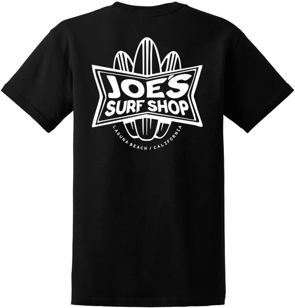 JOES SURF SHOP Men's Surfboards Logo Heavyweight Cotton Tees