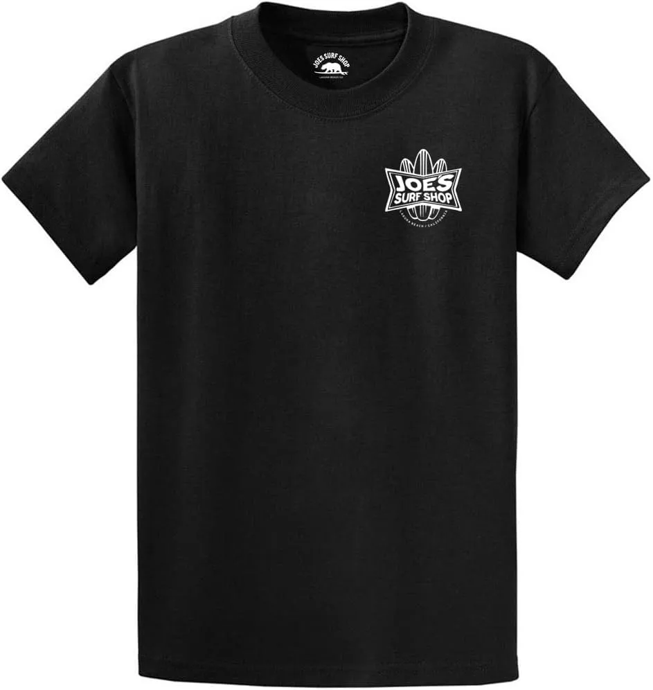 JOES SURF SHOP Men's Surfboards Logo Heavyweight Cotton Tees