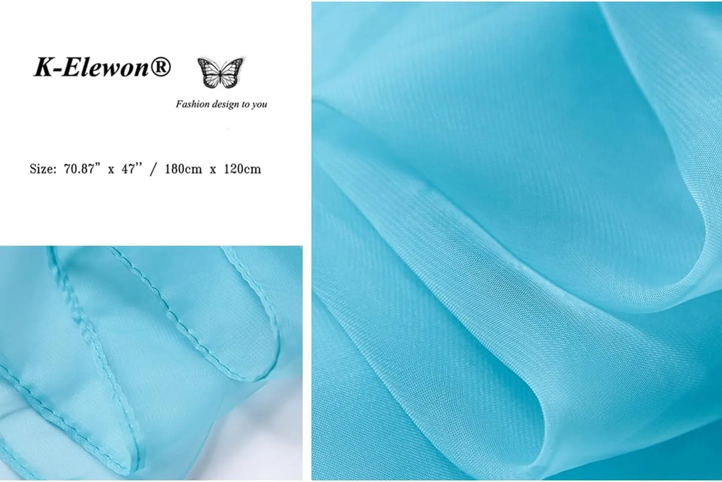 K-Elewon Solid Color Silk Feeling Scarf Fashion Scarves Wrap Long Lightweight Shawls for Women