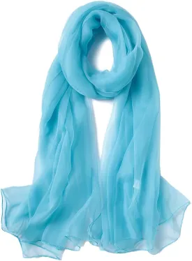 K-Elewon Solid Color Silk Feeling Scarf Fashion Scarves Wrap Long Lightweight Shawls for Women