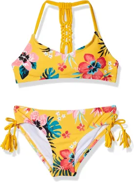 Kanu Surf Girls' Willow V-Neck Bikini Beach Sport 2-Piece Swimsuit