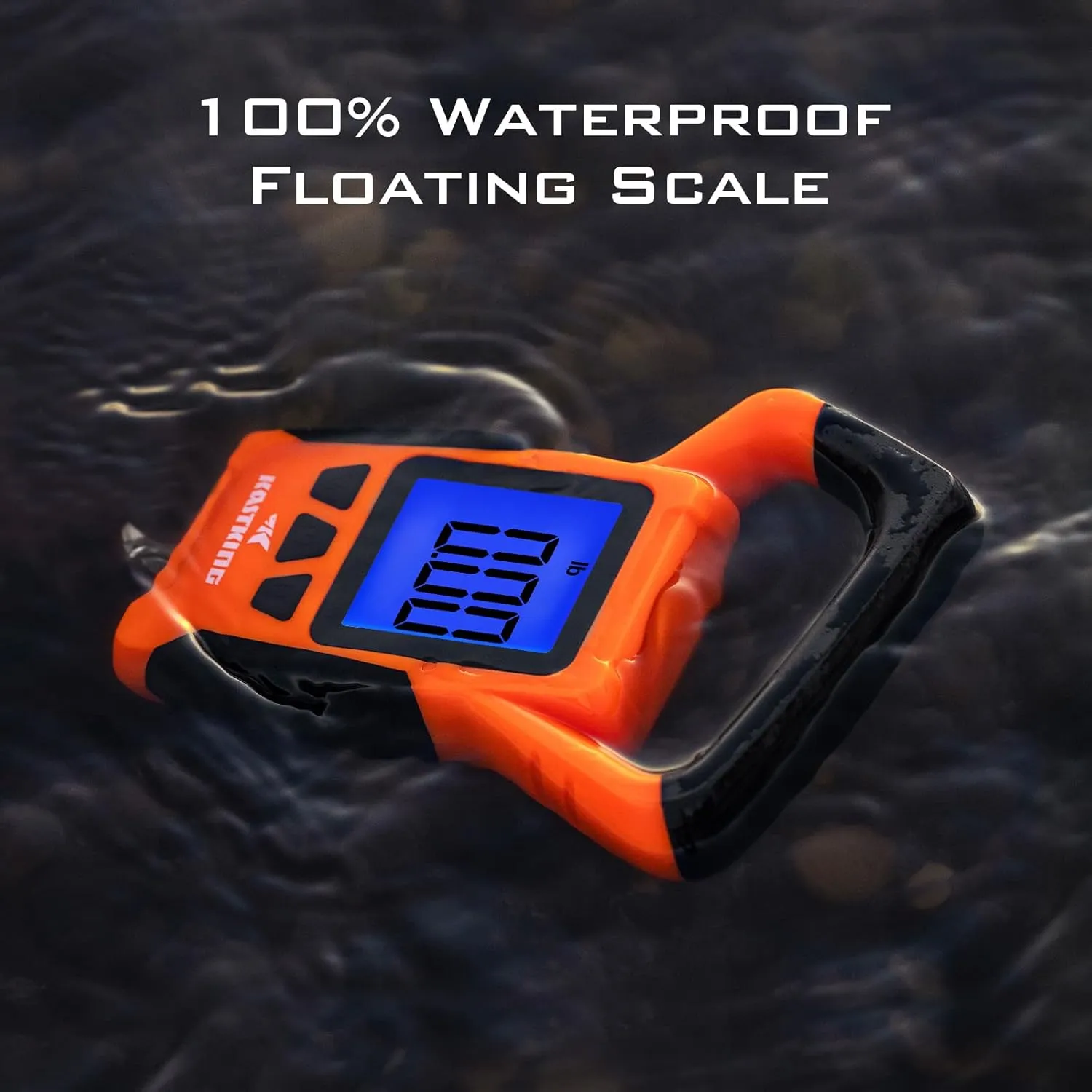 KastKing Fish Scale, WideView Floating Waterproof Digital Scale, 2.5 Large LCD Display, 110lb Capacity, Multi-Mode Pound/Ounces & Kilograms, Stores up to 9 Weights, Fishing Gifts for Men