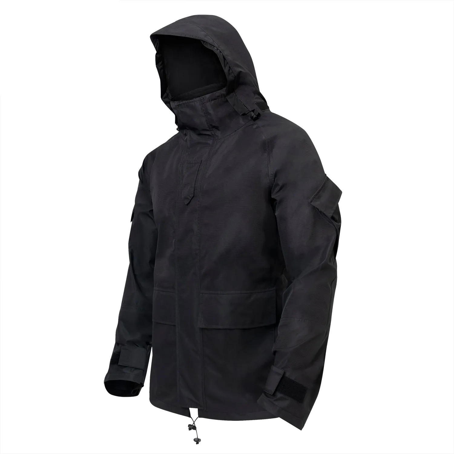 MilSpec Tactical Hard Shell Waterproof Jacket - Black