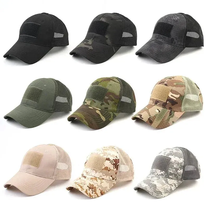 Outdoor Multicam Camouflage Adjustable Cap Mesh Tactical Military Army Airsoft Fishing Hunting Hiking Basketball Snapback Hat