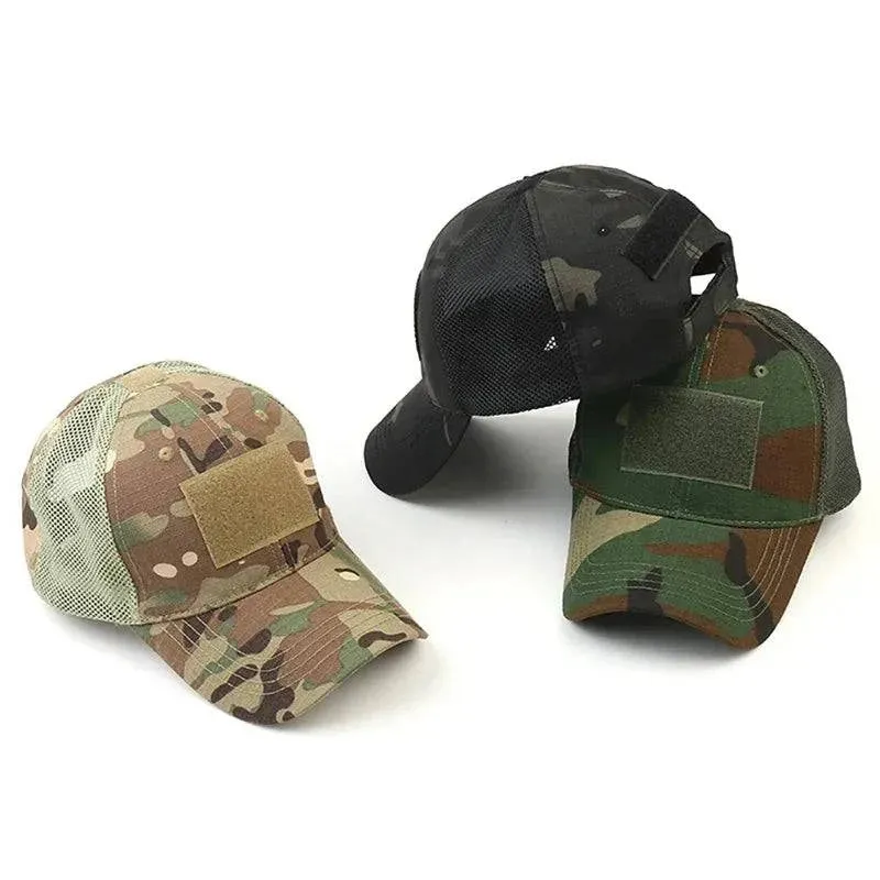Outdoor Multicam Camouflage Adjustable Cap Mesh Tactical Military Army Airsoft Fishing Hunting Hiking Basketball Snapback Hat