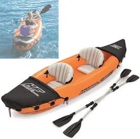 Rafting Inflatable Boat, Inflatable Boat Set with Paddle Boat, Rubber Explorer Kayak Canoe Load 160kg, Double Canoe,Orange