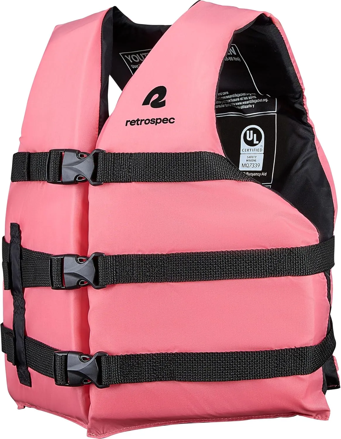Retrospec Bobbin Life Vest for Kids, Lightweight, Durable Coast Guard Approved Life Vests for Kids, Youth and Infants 30-90 lbs