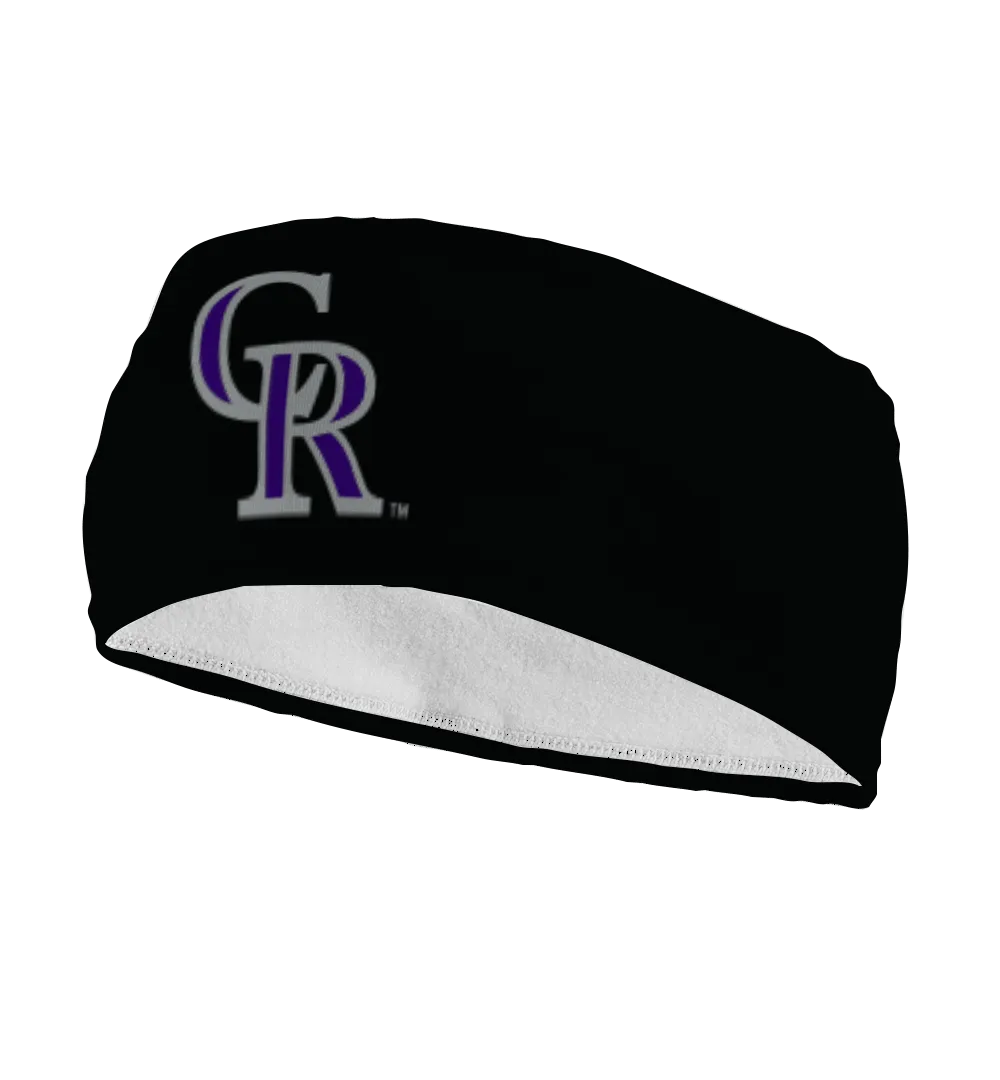 Rockies Fleece Headband: Cap Logo