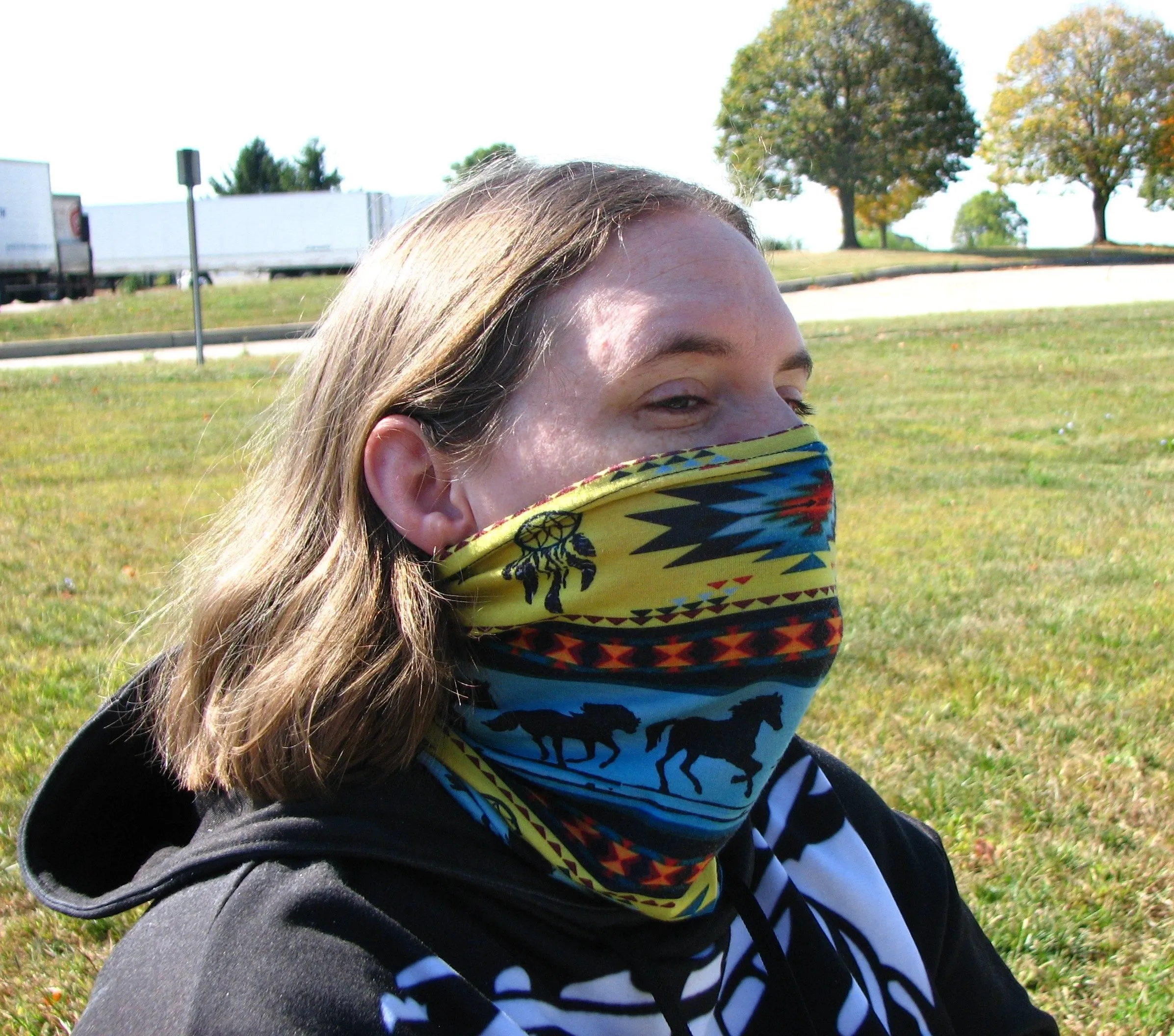 Running Horses Neck Gaiter