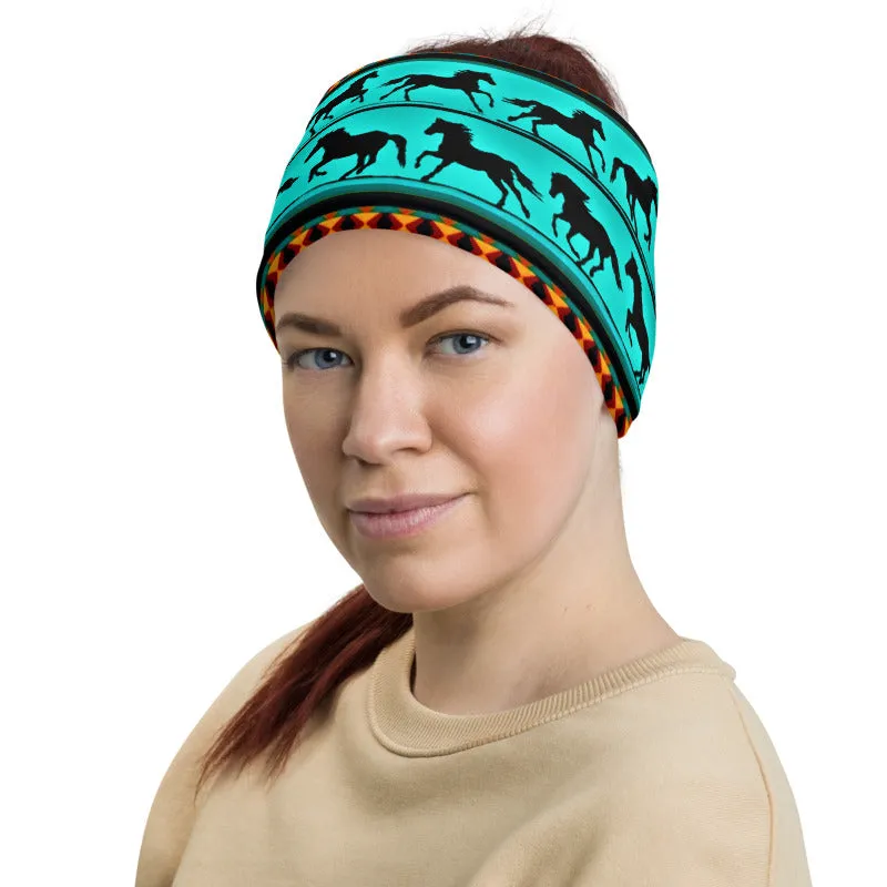 Running Horses Neck Gaiter