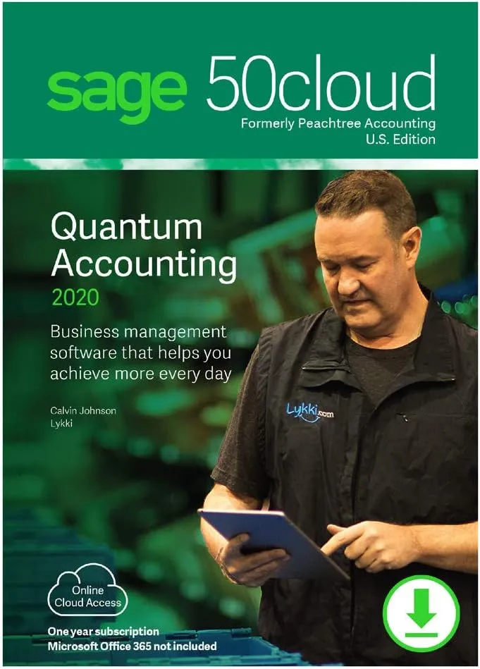 Sage 50cloud Quantum Accounting 2020 U.S. 1-User One Year Subscription [PC Download]