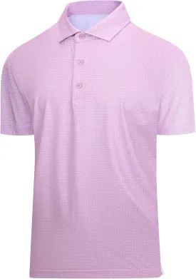 SAMERM Mens Golf Polo Shirts Short Sleeve Dry Fit Performance Moisture Wicking Print Sport Golf Shirts for Men Casual