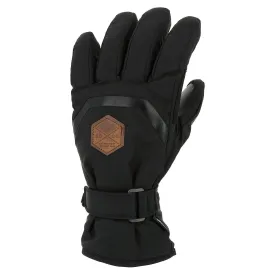 SLIDE 300 UNISEX DOWNHILL SKIING GLOVES - BLACK