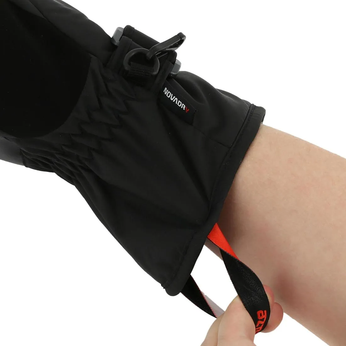 SLIDE 300 UNISEX DOWNHILL SKIING GLOVES - BLACK