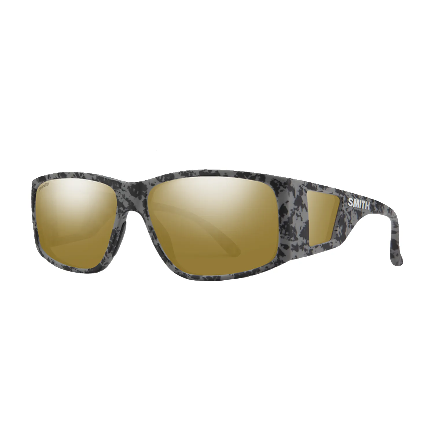 Smith Monroe Peak Sunglasses Matte Gray Marble/ChromaPop Polarized Bronze Mirror