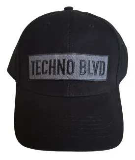 Techno Blvd Curved Bill Cap, Tactical Black Patch