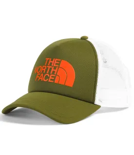 TNF Logo Trucker Hat - Forest Olive/TNF Orange/TNF White