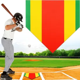TOBWOLF Baseball & Softball Home Plate, Colored Blended Non-Slip Mat for Pitching & Hitting Practice, 17 Official Size Baseball Zone Training Home Plate, Portable Indoor Outdoor Pitchers Plate