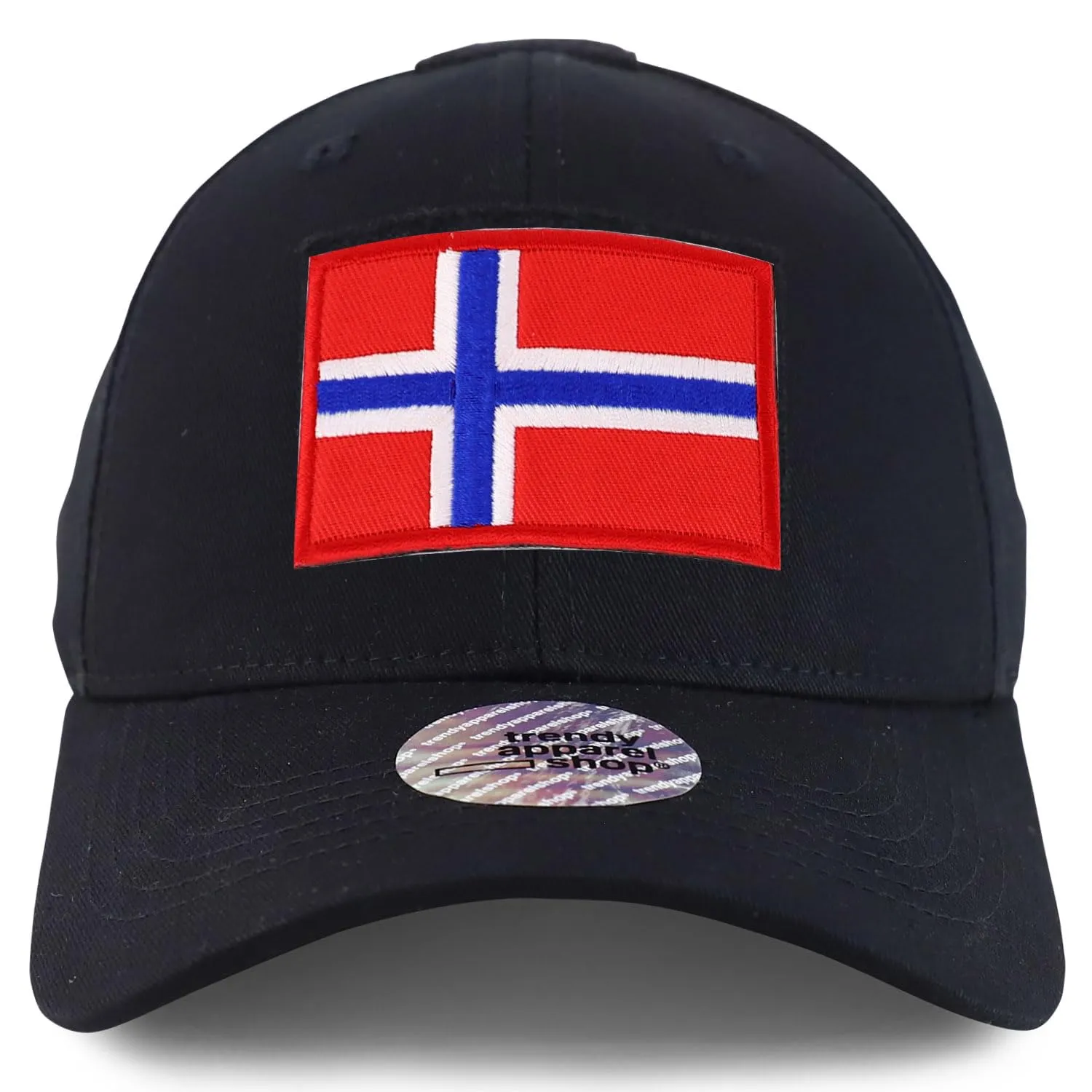 Trendy Apparel Shop Norway Flag Hook and Loop Patch Tactical Baseball Cap