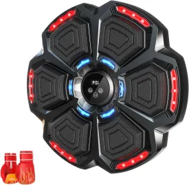 Upgraded Music Boxing Machine for Adults and Kids, Smart Bluetooth Boxing Trainer with Gloves, Wall Mounted Electronic Music Punching Machine with 9 Modes & 9 Speeds, for Home, Office, and Gym Workout
